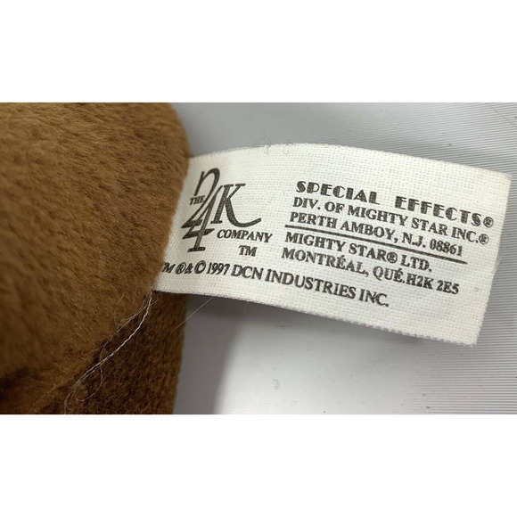 24K‎ Co Beanie Boppers Mikey The Moose Brown Plush Stuffed Animal Toy Vtg 1997 - Picture 5 of 6